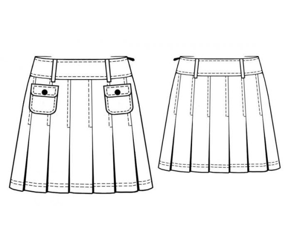 Эскиз модели юбки