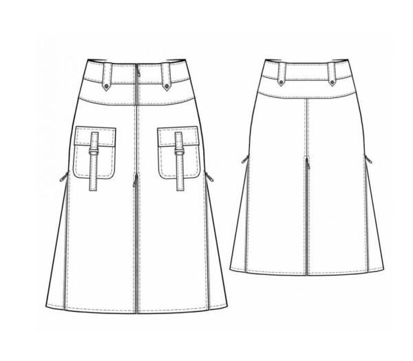 Моделирование юбки с карманами