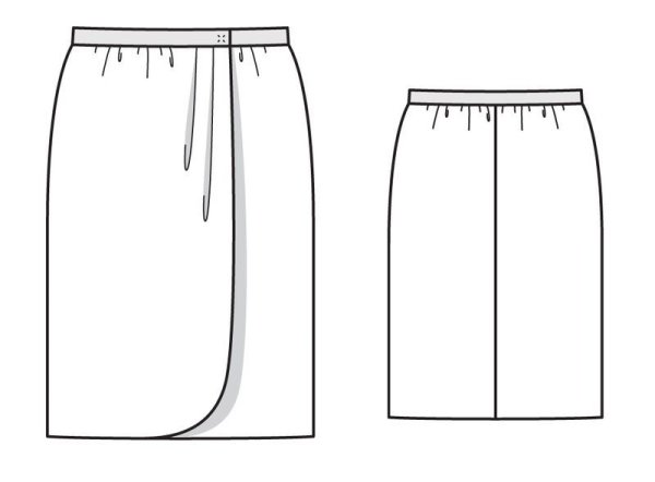 Эскиз модели юбки