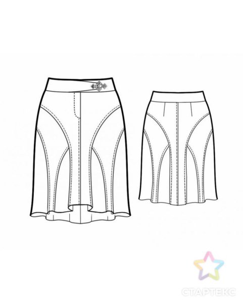 Юбка с рельефами моделирование