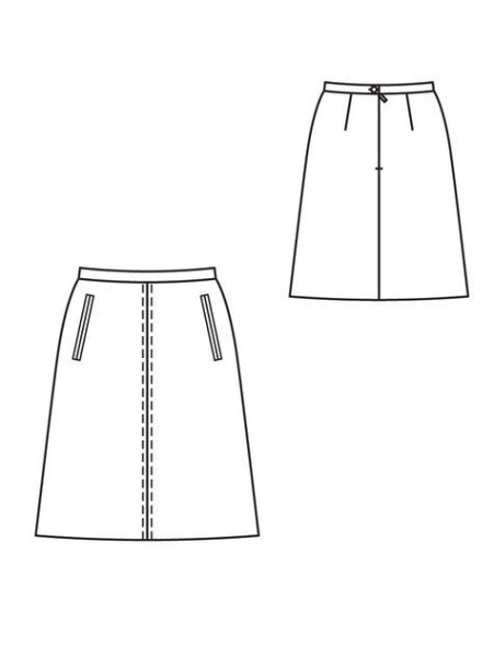 Моделирование юбки на кокетке с завышенной талией