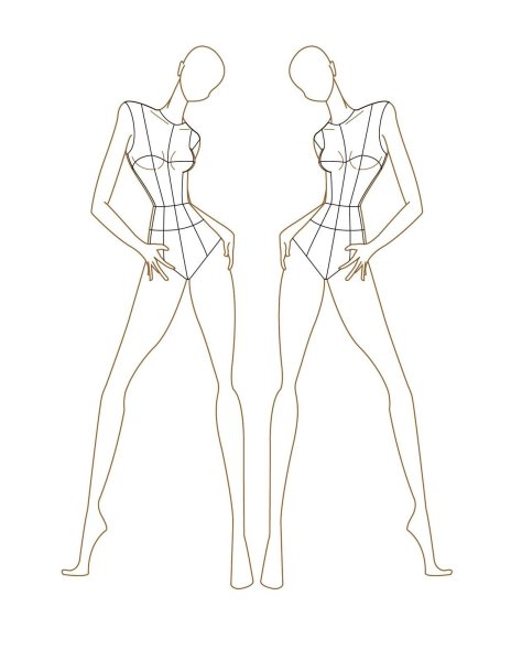 Фигура для эскизов одежды