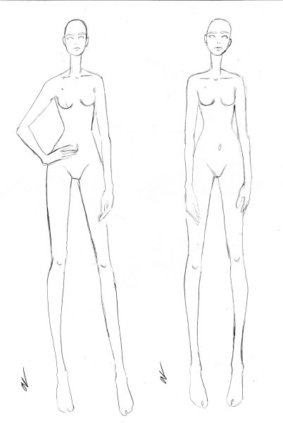 Женская фигура для рисования одежды