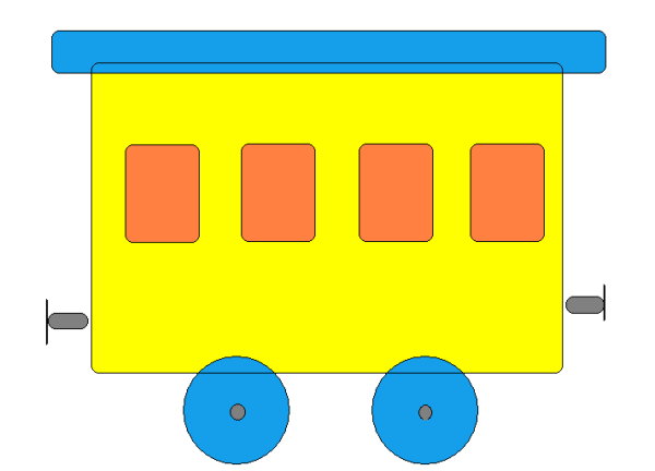 Разноцветные вагончики