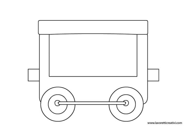 Раскраска паровозик с вагончиками
