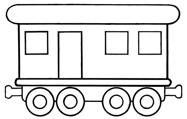 Вагончик раскраска