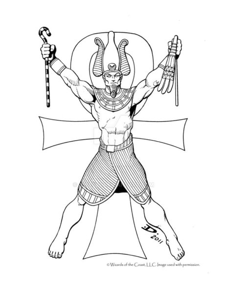 Осирис Бог Египта рисунок