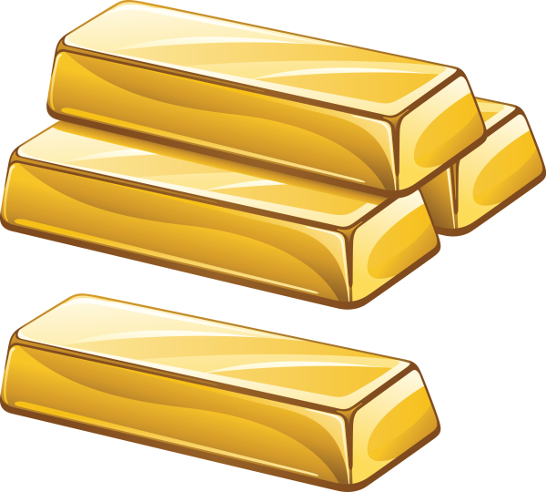 Слиток золота вектор