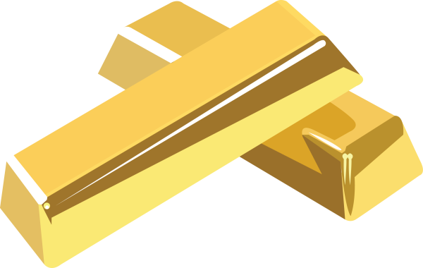 Золотой слиток вектор