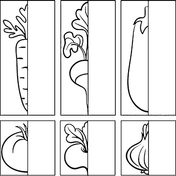 Задания дорисуй вторую половину