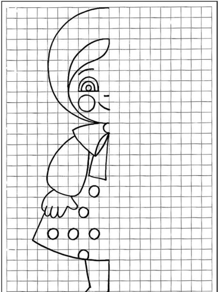 Дорисуй вторую половину