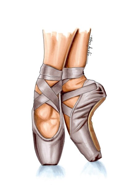 Пуанты акварель