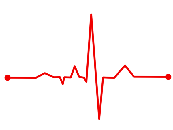 Сердце с линией кардиограммы