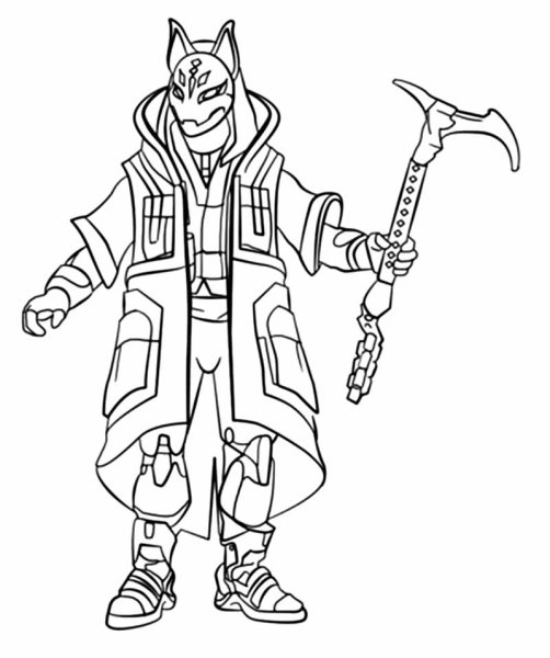 Раскраски для мальчиков ФОРТНАЙТ Ронин