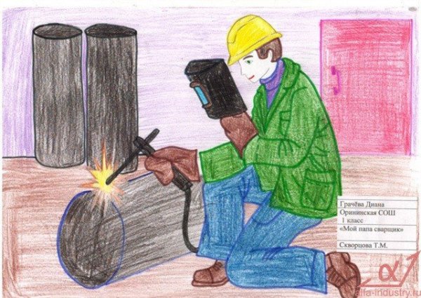 Сварщик рисованный
