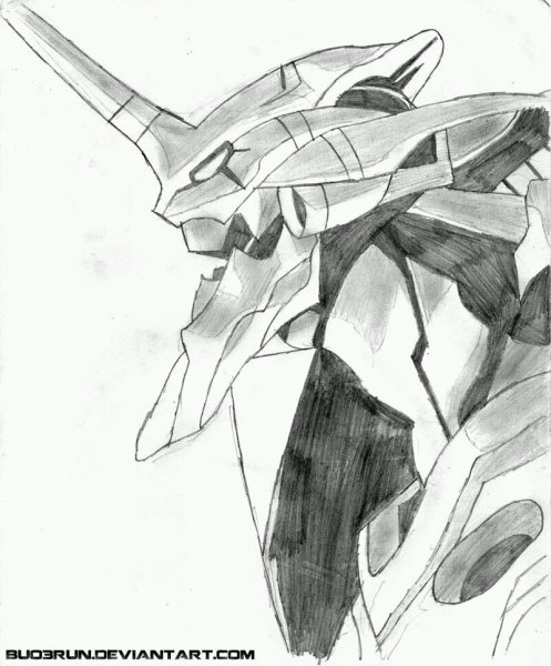 Ева 01 Евангелион нарисовать