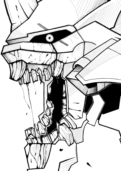 Евангелион ева 01 чб