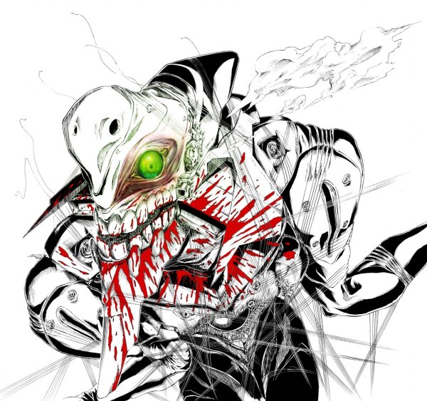 Евангелион ева 01 арт чб