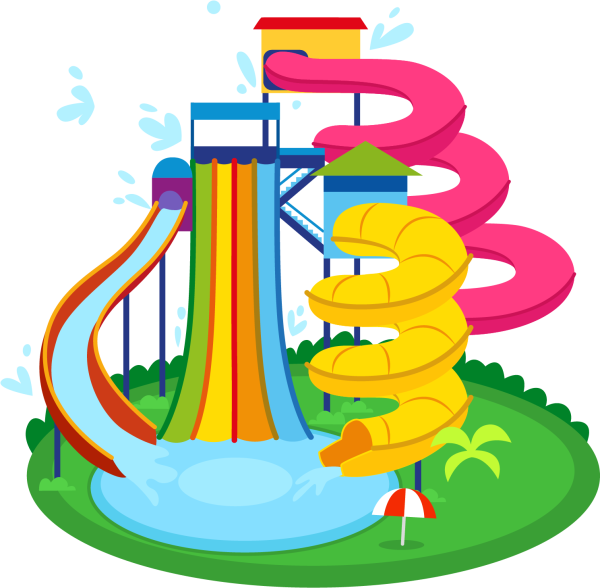 Аквапарк рисунок детский