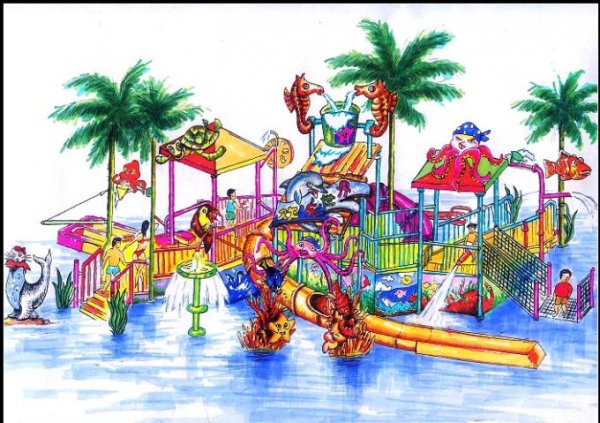 Аквапарк рисунок