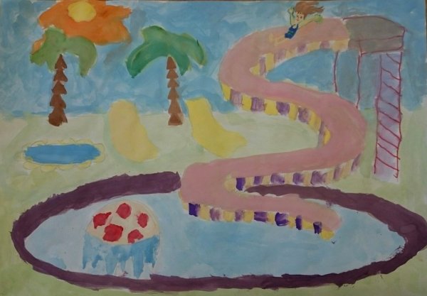 Раскраска аквапарк