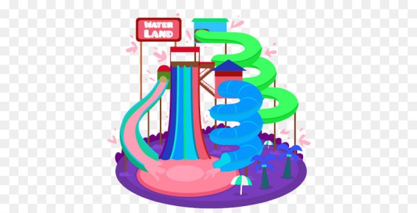 Аквапарк на прозрачном фоне
