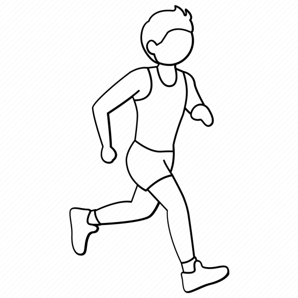 Бегущий человек карандашом