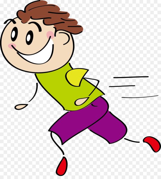 Мультяшка бежит