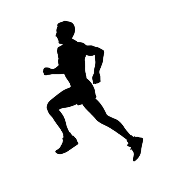 Силуэт спортсмена бегуна