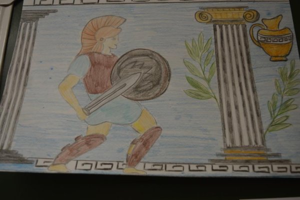 Детские рисунки на тему древняя Греция