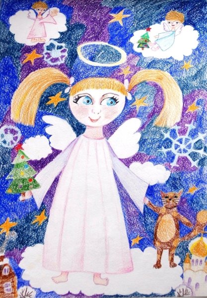 Ангел Рождества живопись