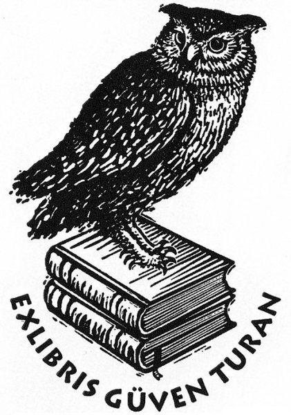 Экслибрис с совой для личной библиотеки