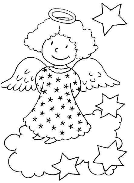 Рождественский Ангелочек вектор