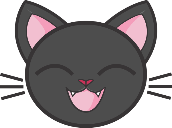 Голова мультяшного котика