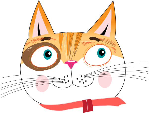 Мордочка кота мультяшная