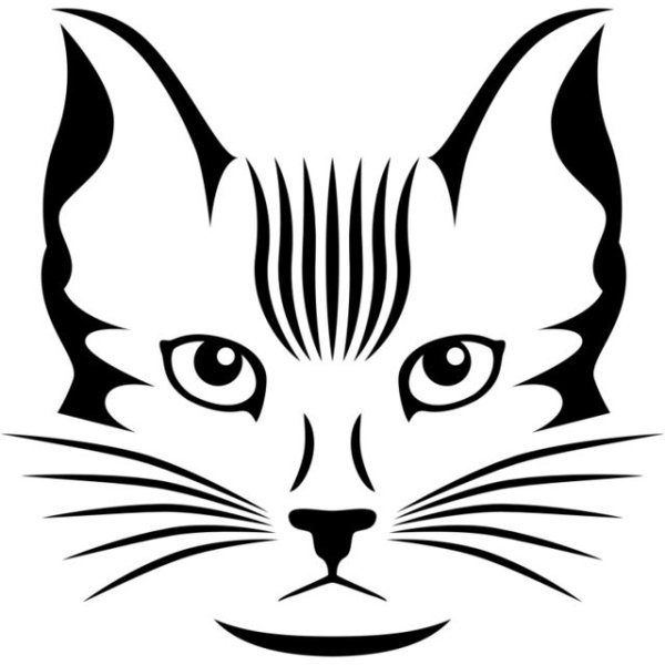 Стилизованная голова кота