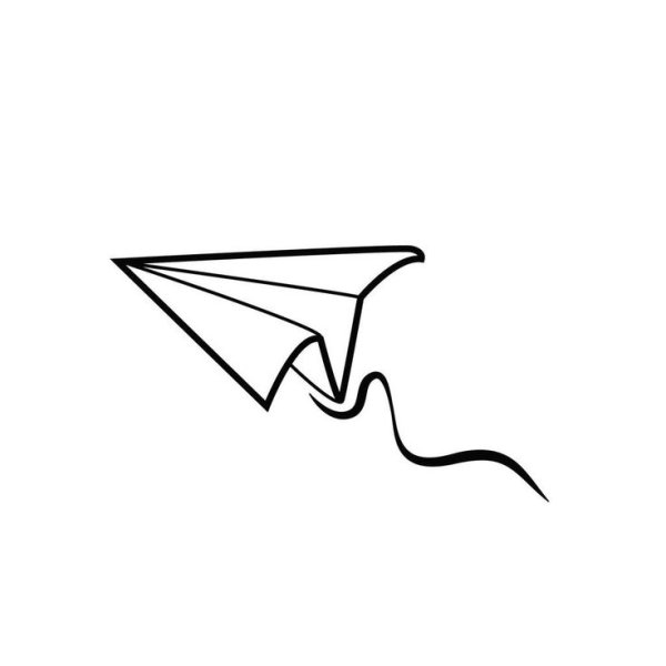 Рисование бумажного самолетика