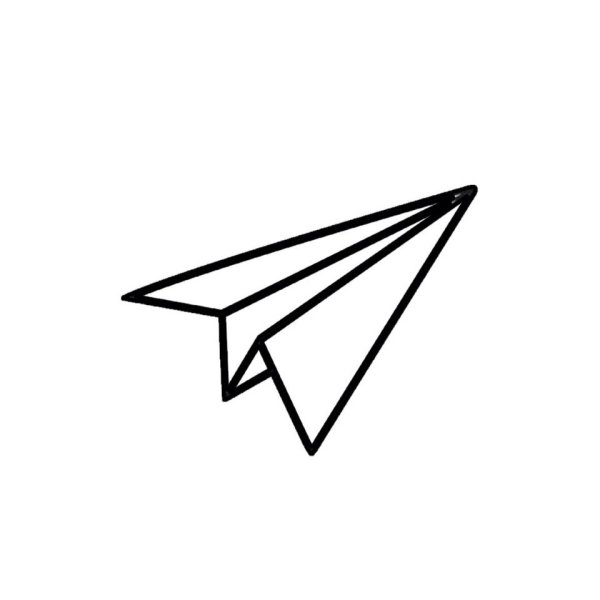 Тату бумажный самолетик эскиз
