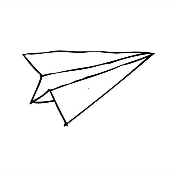 Набросок самолетика из бумаги