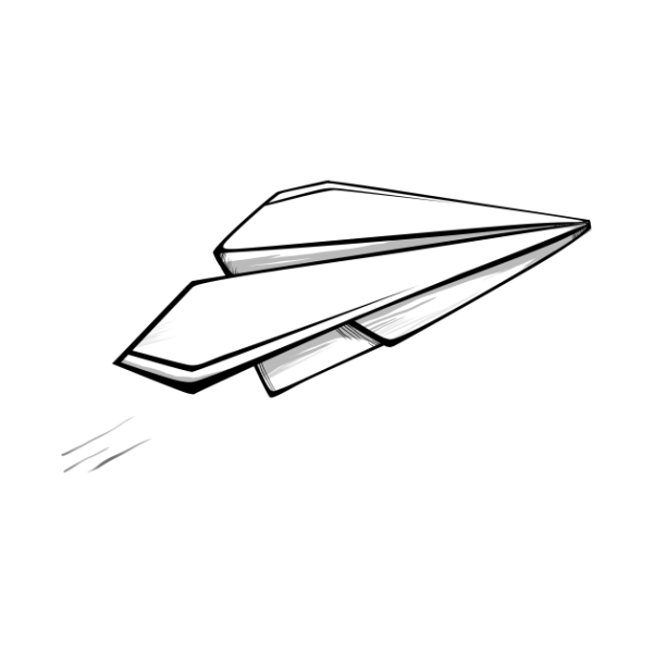 Эскиз бумажного самолета