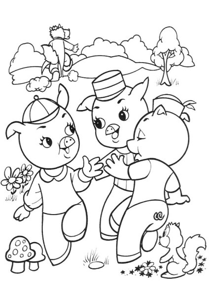 Три поросенка иллюстрации Рудаченко