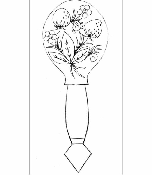 Ложка Хохлома раскраска