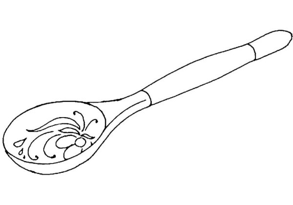 Деревянная ложка раскраска