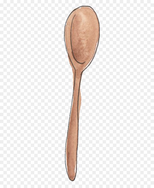 Деревянные ложки на прозрачном фоне