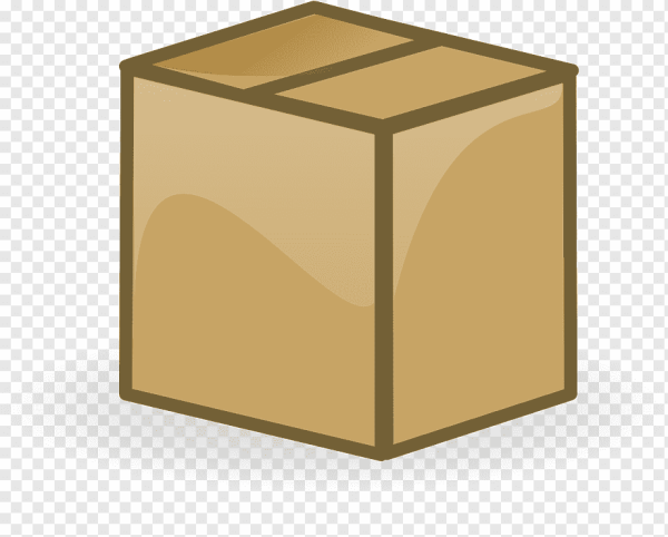 Картонные коробки на прозрачном фоне
