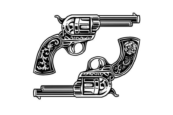 Мультяшный револьвер