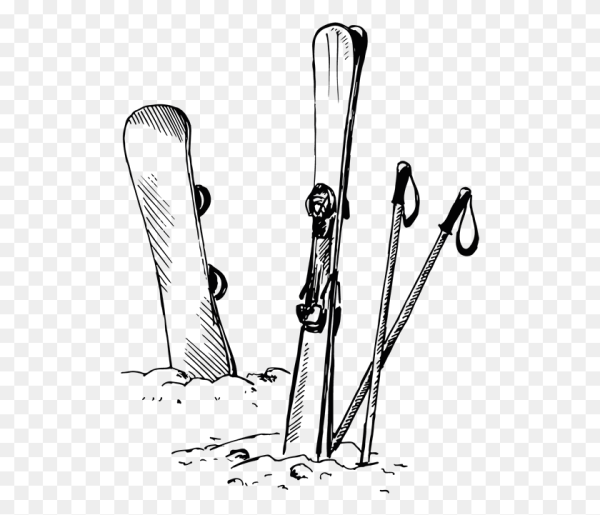 Лыжи рисунок