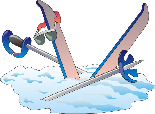 Лыжи на прозрачном фоне