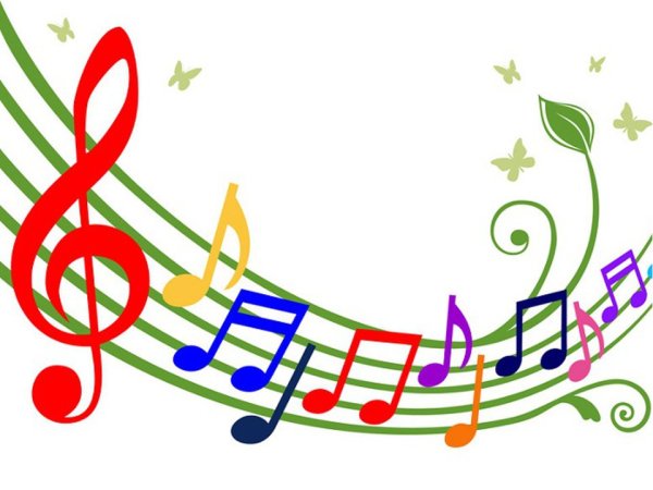 Красивые цветные нотки