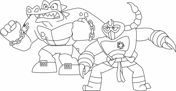 Герои гуджитсу раскраска